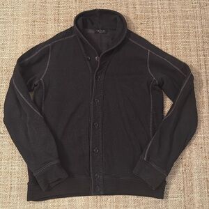 Mens Velvet By Graham & Spencer Gray Cardigan Sweater Size Medium